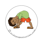 Triangle Forward Bend yoga pose for kids