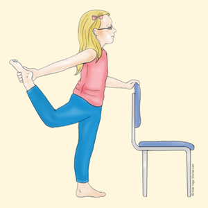 Dancer's Pose Using a Chair | Kids Yoga Stories