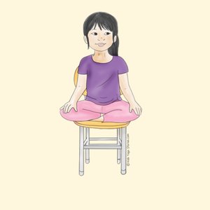Easy Pose Using a Chair | Kids Yoga Stories