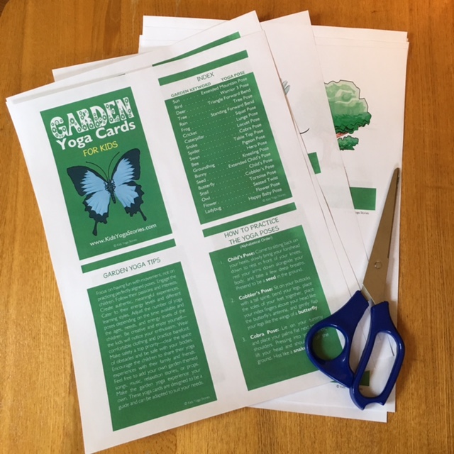 Garden Yoga Cards for Kids printed | Kids Yoga Stories