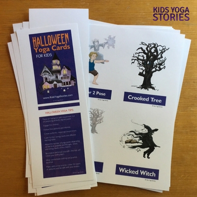 Halloween Yoga Cards for Kids - printed and cut | Kids Yoga Stories