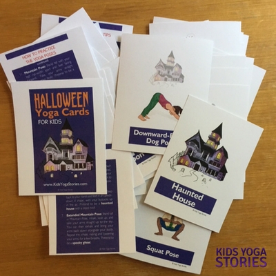 Halloween Yoga Cards for Kids pack | Kids Yoga Stories