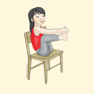 Happy Baby Pose Using a Chair | Kids Yoga Stories