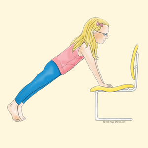 Plank Pose Using a Chair | Kids Yoga Stories