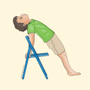 Reverse Plank Pose Using a Chair | Kids Yoga Stories