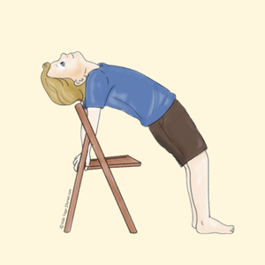 Reverse Table Top Pose Using a Chair | Kids Yoga Stories