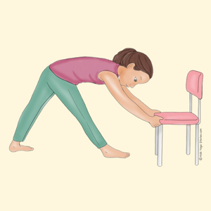 Triangle Forward Bend Using a Chair | Kids Yoga Stories
