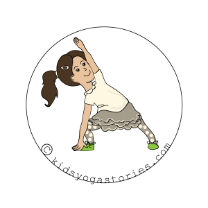 Extended Side Angle Pose on Kids Yoga Stories