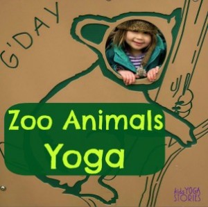 Learn about zoo animals with these easy yoga poses for kids by Kids Yoga Stories