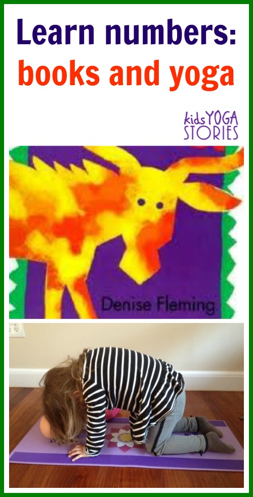Learn numbers through books by Denise Fleming and yoga poses for kids >> Kids Yoga Stories