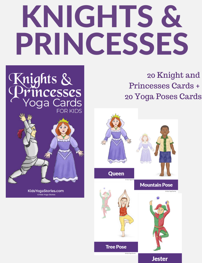 Knights and princesses yoga cards for Kids | Kids Yoga Stories