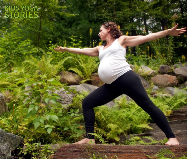 Pregnancy Yoga Pose: Warrior 2 Pose | Kids Yoga Stories