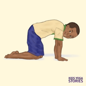 easy kid yoga poses, Cat Pose for Kids | Kids Yoga Stories