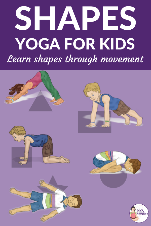 teaching kids shapes, shape activities for kids, shapes yoga | Kids Yoga Stories