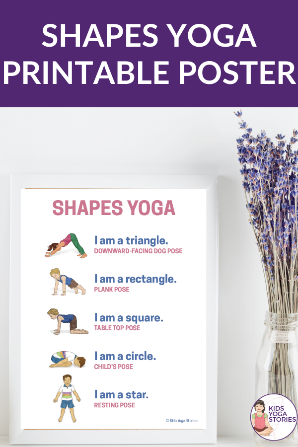 shapes yoga poster for kids | Kids Yoga Stories