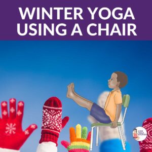 Winter yoga using a chair | Kids Yoga Stories