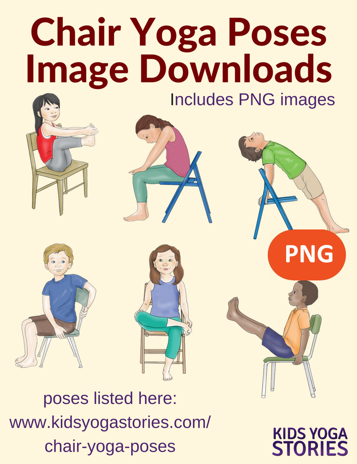 40 Kid-Friendly Chair Yoga Pose Image Downloads | Kids Yoga Stories