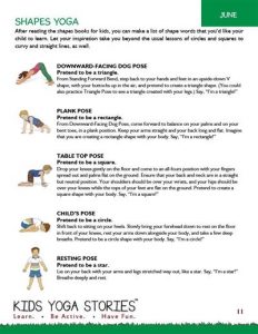 Kids Yoga Class Ideas PDF Download (English) Image