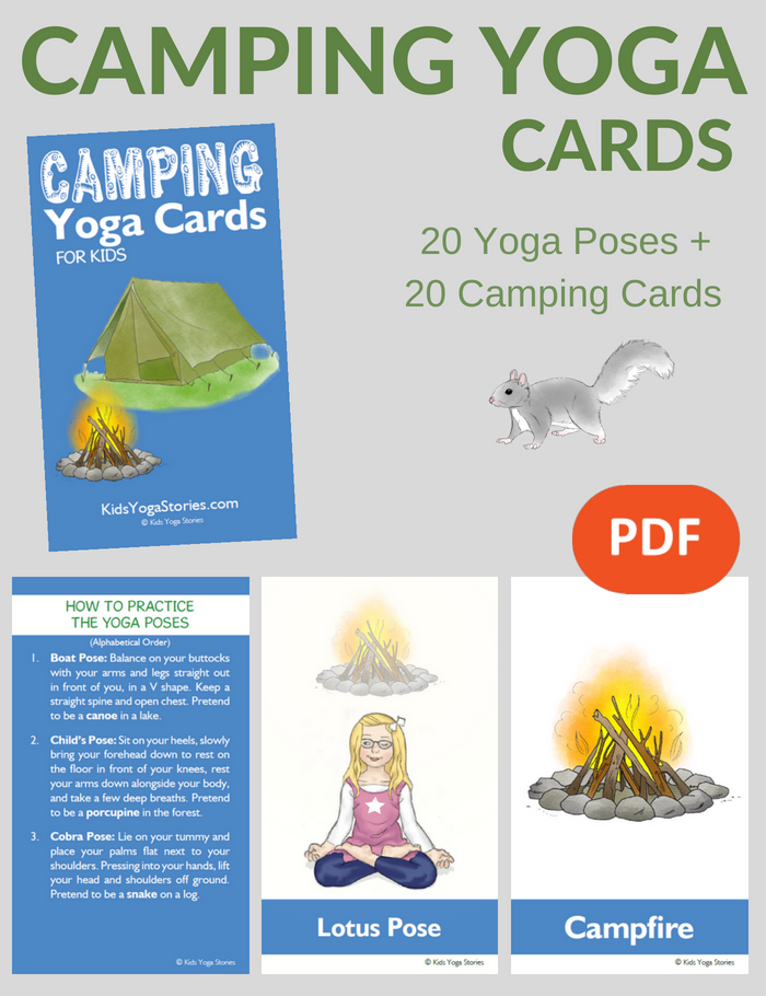 Camping Yoga Cards for Kids | Kids Yoga Stories