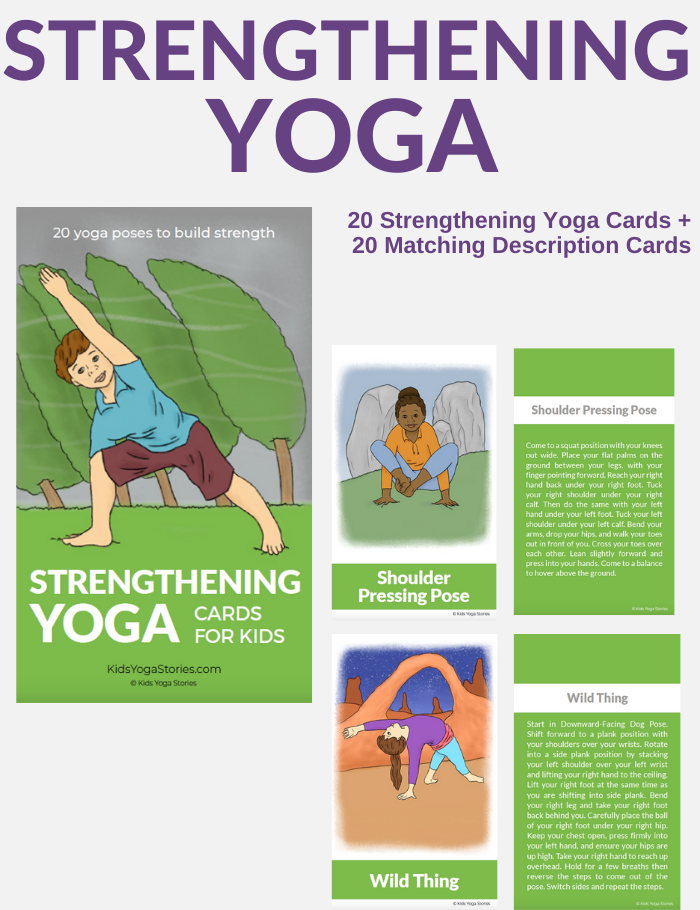 strengthening-Yoga Cards for Kids-cover | Kids Yoga Stories
