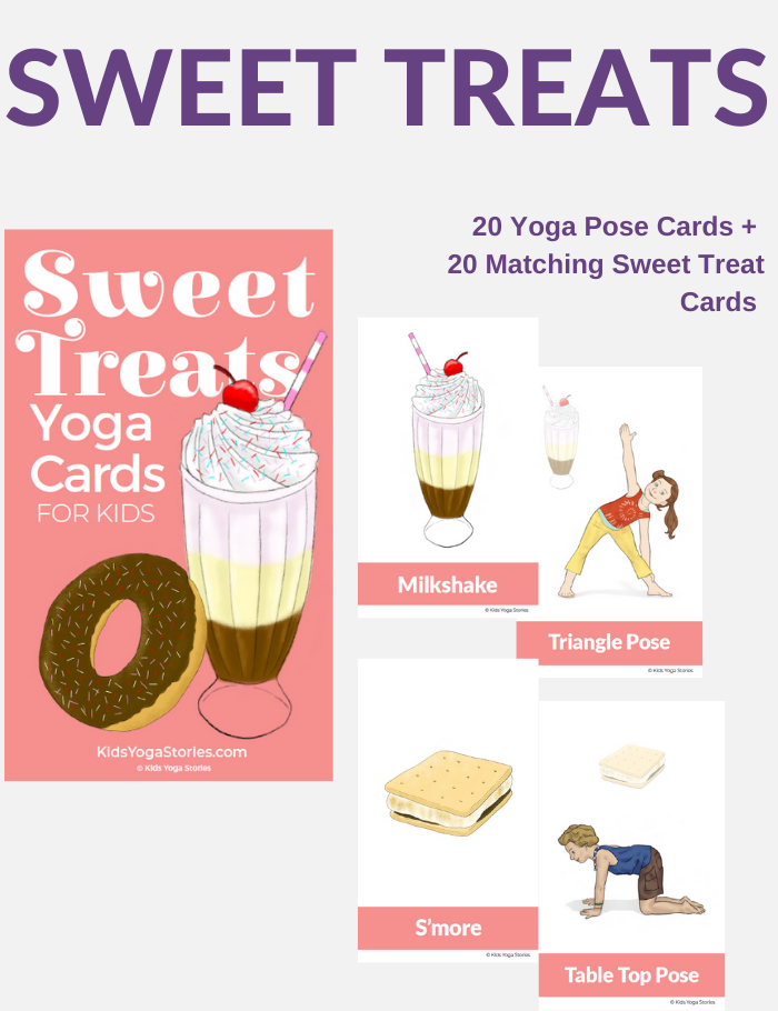 sweet treat yoga cards for kids | Kids Yoga Stories