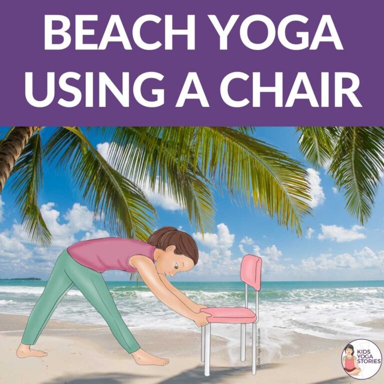 5 Beach Poses Using a Chair (+ Printable Poster)