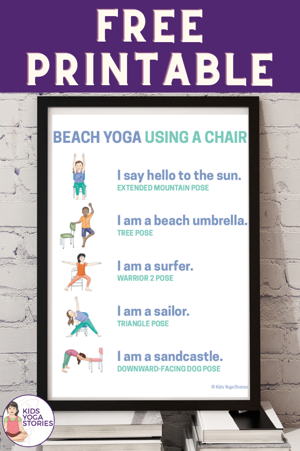 beach-poses-chair-yoga-poster | Kids Yoga Stories