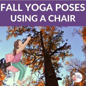 5 Fall Yoga Poses Using a Chair (+ Printable Poster)