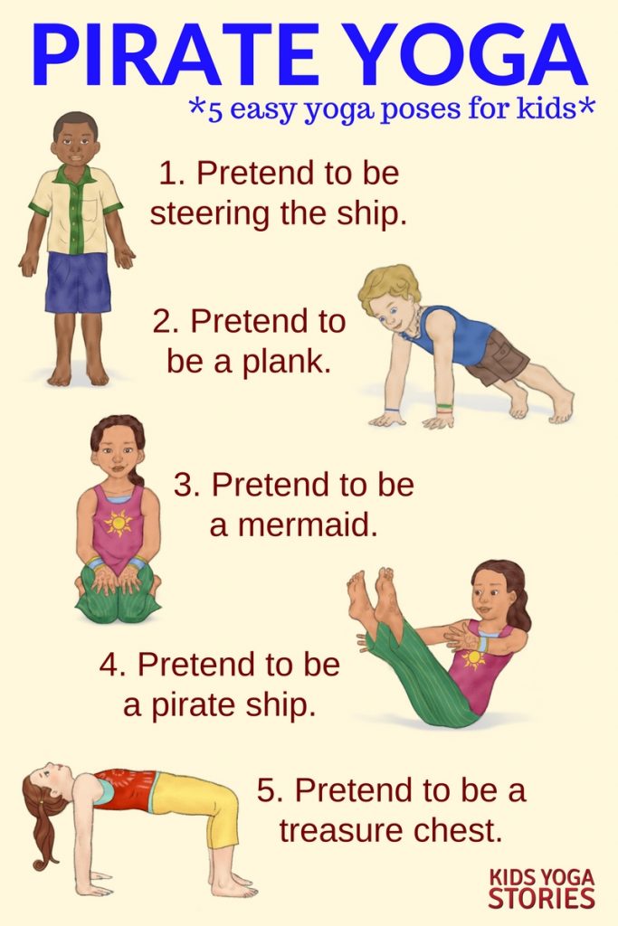 5 Pirate Yoga Poses for Kids - to explore the pirate world through movement | Kids Yoga Stories