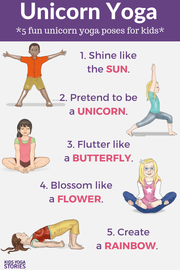 unicorn yoga poses for kids | Kids Yoga Stories