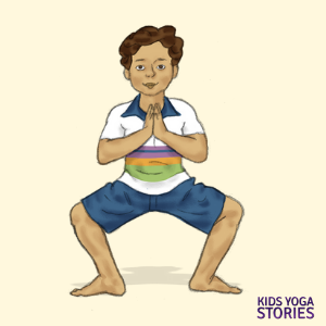 yoga poses for kids. horse stance for toddlers | Kids Yoga Stories