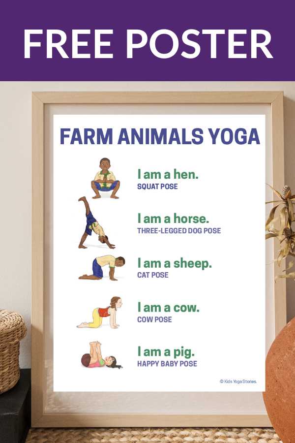 farm animal yoga poses for kids | Kids Yoga Stories