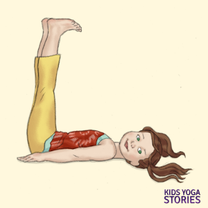 legs up wall pose | Kids Yoga Stories