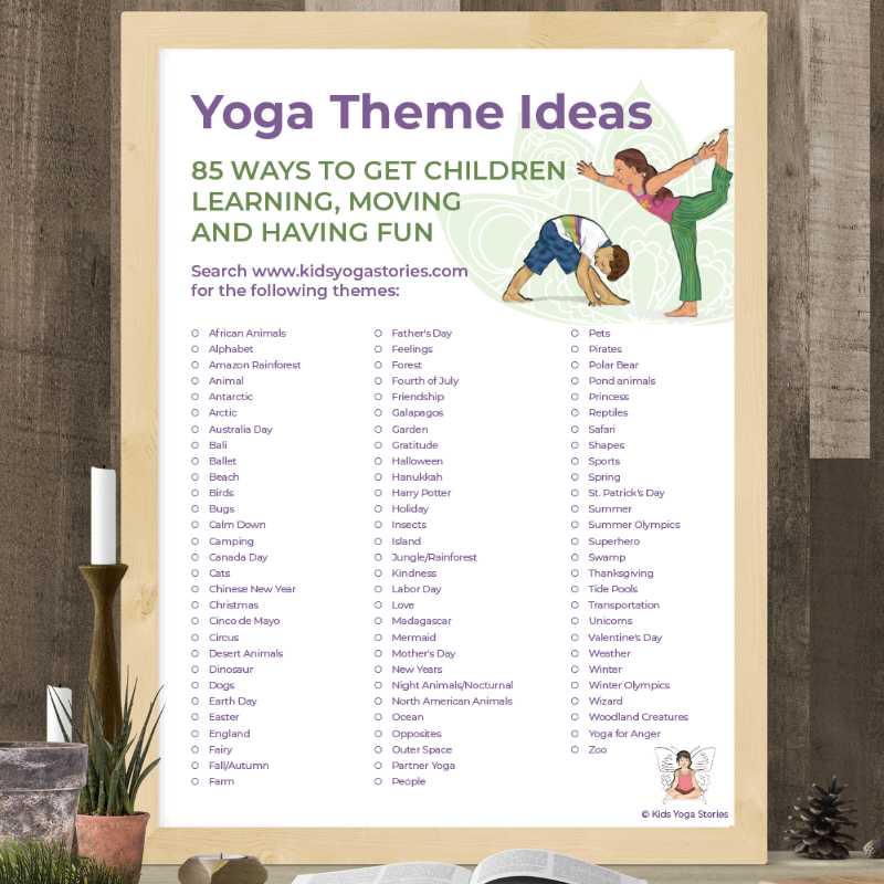 Free yoga theme poster - yoga themes ideas for kids 