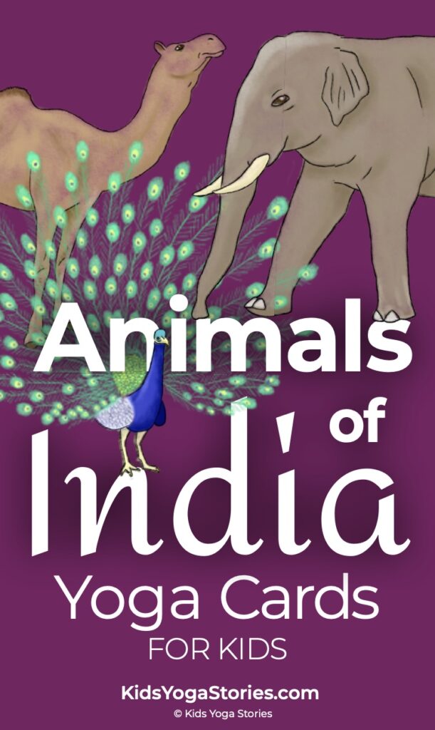 Animals of India Yoga Cards for Kids