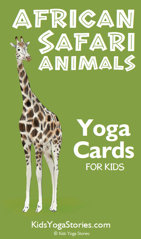 African Safari Animals Yoga Cards for Kids