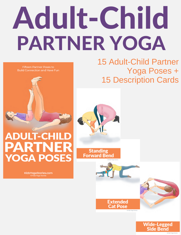adult child partner yoga poses cards | Kids Yoga Stories