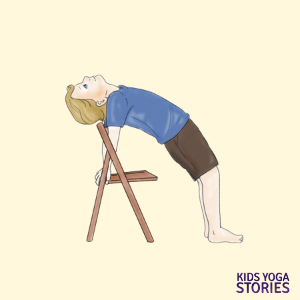 Reverse Table Top Pose with a chair | Kids Yoga Stories