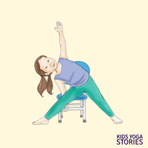 Triangle Pose on a chair | Kids Yoga Stories