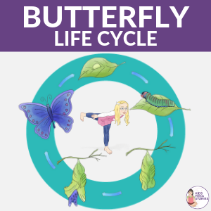 Butterfly Life Cycle teaching with movement and yoga | Kids Yoga Stories