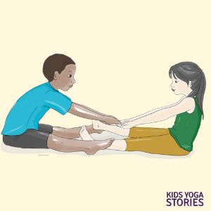 partner yoga poses | seesaw pose | Kids Yoga Stories