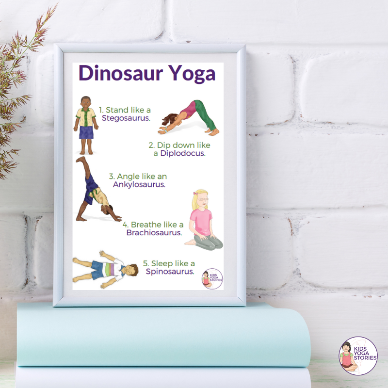 dinosaur poster, dinosaur yoga | Kids Yoga Stories