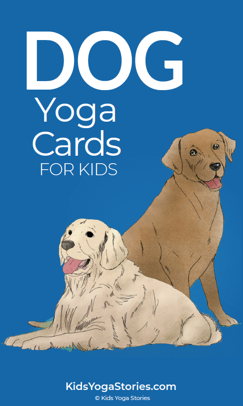 Dog yoga cards for kids