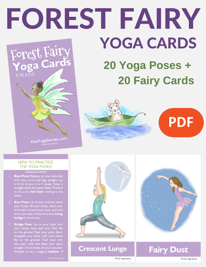 forest fairy yoga cards for kids | Kids Yoga Stories