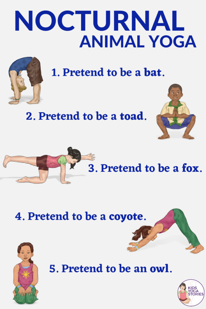 Nocturnal Animal Yoga Poses and Books for Kids | Kids Yoga Stories