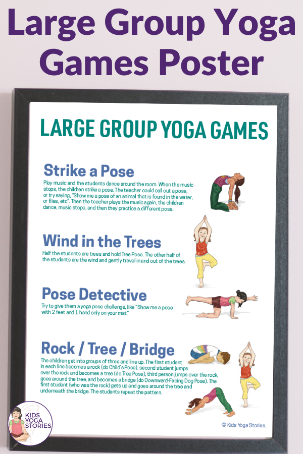 Large Group Yoga Games Poster |  Kids Yoga Stories