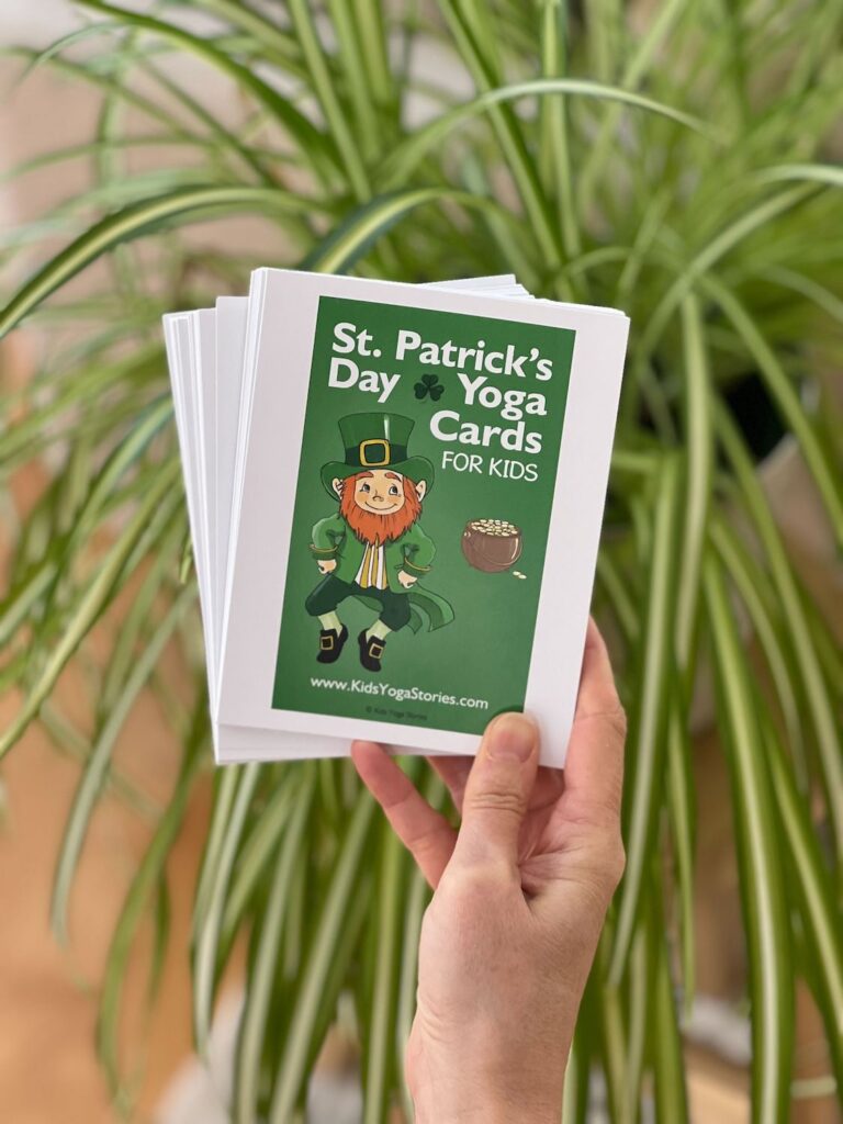 St Patrick's Day yoga cards for kids | Kids Yoga Stories