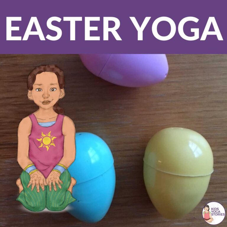 Easter Yoga Poses for Kids + Easter Yoga Game