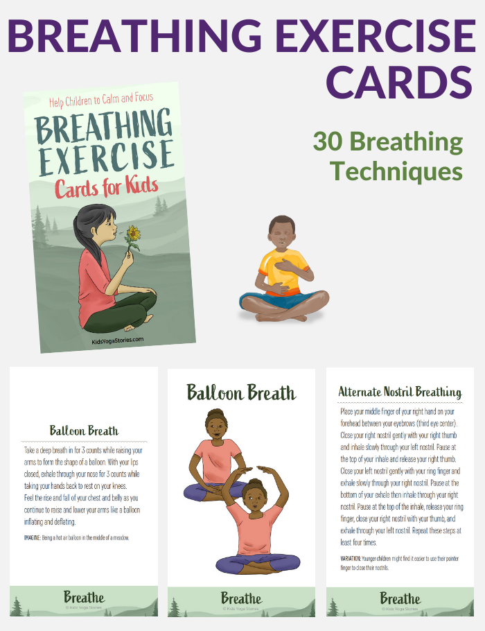 Breathing Exercise Cards for Kids | Kids Yoga Stories