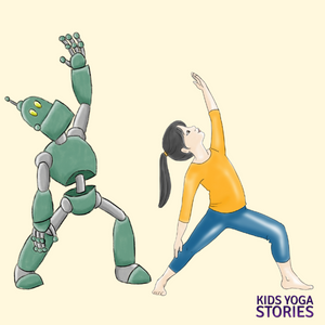 Robot Reverse Warrior Pose | Kids Yoga Stories
